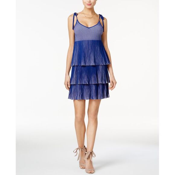 Guess Annette Pleated Tie Strap Dress - Picture 1 of 1